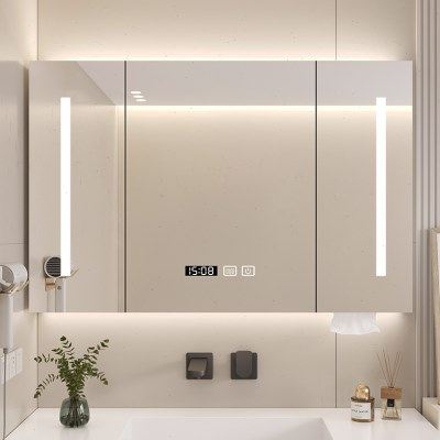 实木智能浴室镜柜挂墙式卫生间浴室镜洗手间镜子置物架收纳储物谚,家装主材,智能浴室镜,淘宝优惠券,粉丝福利购,淘宝优惠卷