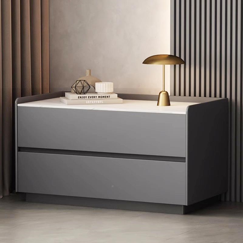 现代简约202g5品新轻奢大收尺YB003寸家用卧室床边纳新款岩板实木