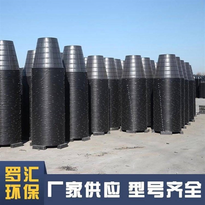 新农村旱厕厕所改造专用双瓮式化粪桶地埋K式黑色三翁塑料化粪池