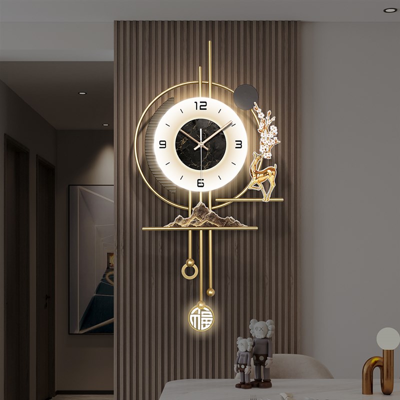 2025b新款创意轻奢高档钟表挂钟现代简约大气客厅静音挂表时钟挂