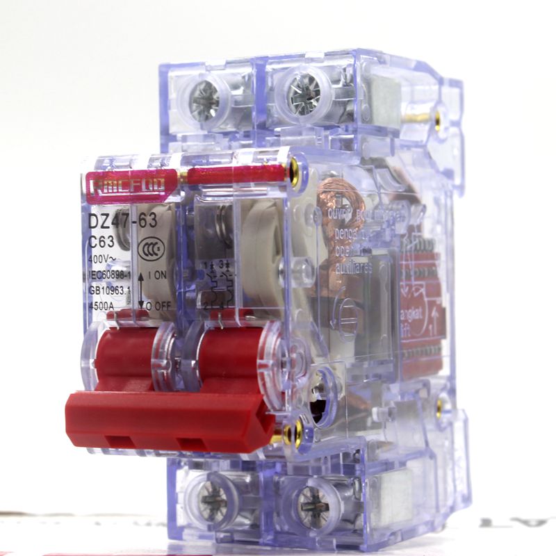 上海人民小型1p2p3p4p透明家用63安100安空R气开关塑壳空开断路器