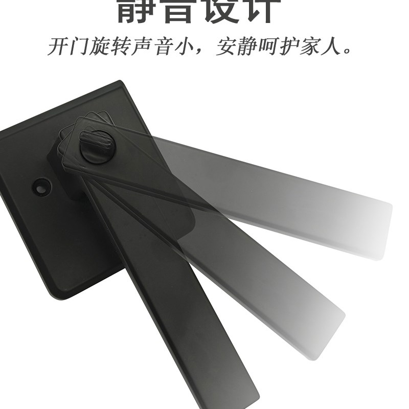 极窄卫生间玻璃门锁16 18型材黑色有H框铝合金单舌锁双玻简约通用