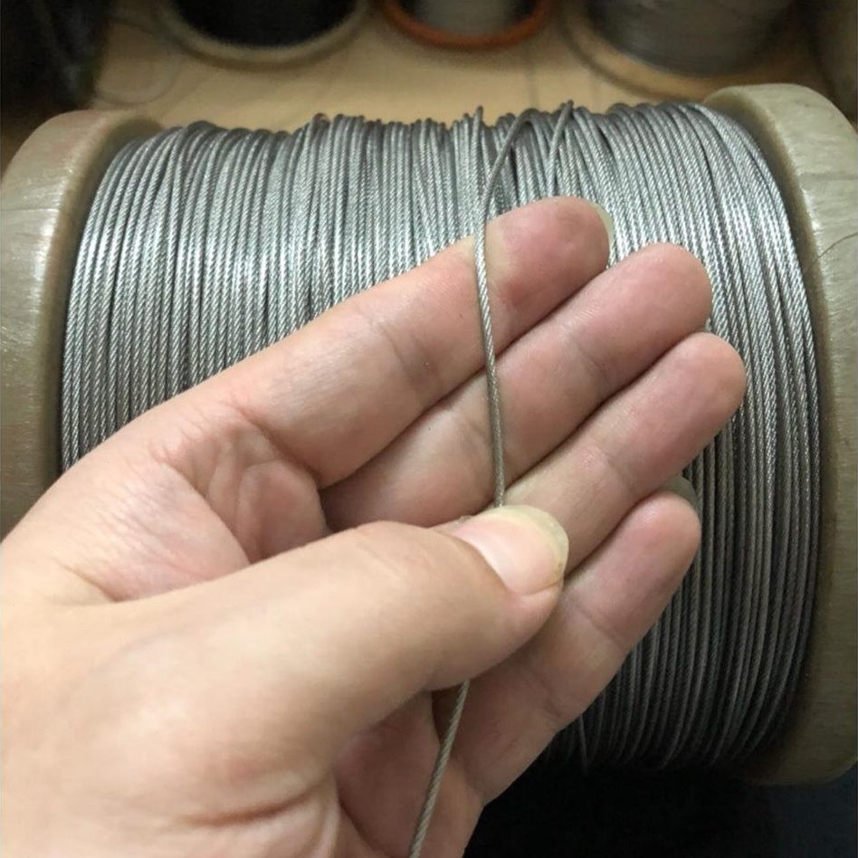 钓鱼线拉0包塑胶不锈钢4.2mm-手工钢丝饰品钢丝绳线细绳30软彩色3
