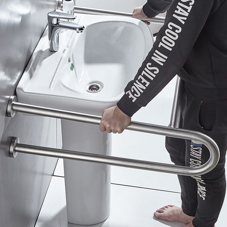 盆立柱盆老人扶手公厕洗脸残疾人304无栏杆障碍安全不锈钢残卫