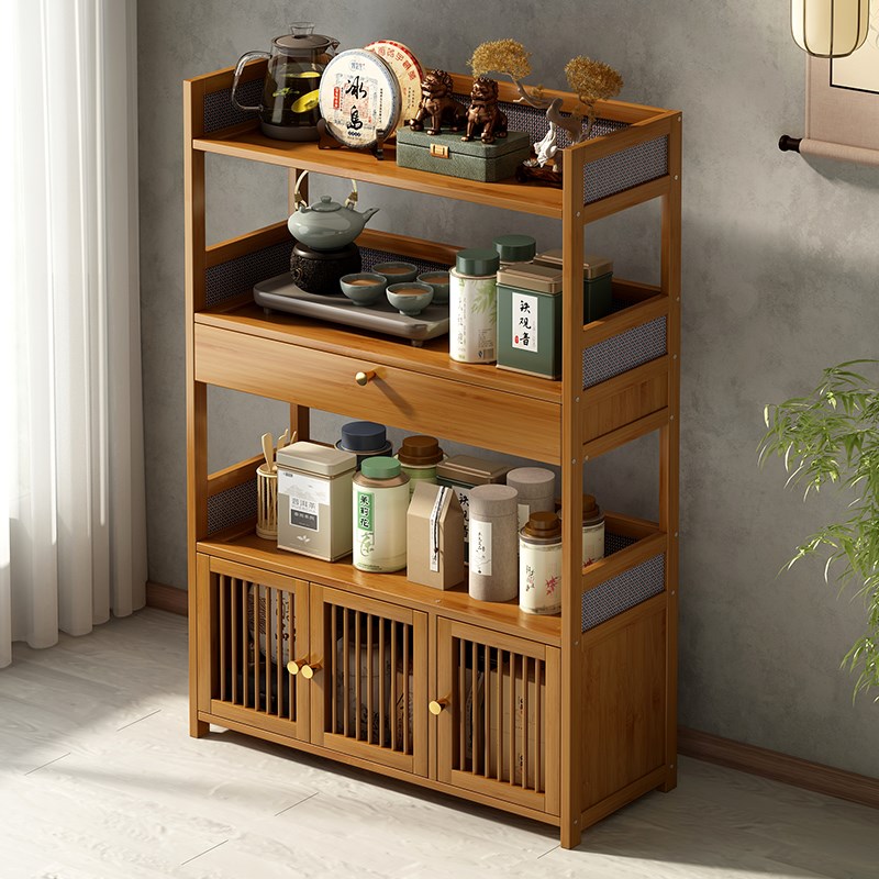 小茶柜茶水柜茶台桌茶边柜置物架实木H办公室茶具茶叶收纳储物柜