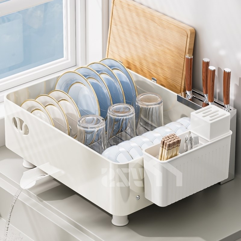 德国厨房碗筷收纳盒碗柜带盖装餐具碗盘箱K放碗置物碗架沥水碗碟