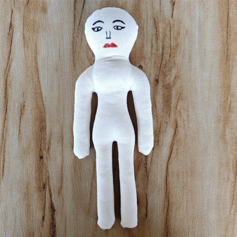 小的人偶扎素体白色娃娃棉布传统玩F偶公仔毛绒手工缝制创意巫道