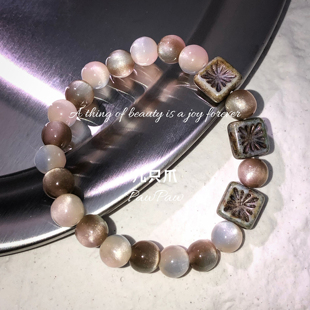 PawPaw几只爪【秋珀】原创捷克琉璃手链 复古高级感小众百搭设计