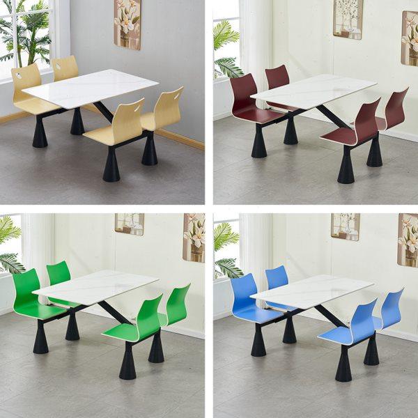 新款学生学校食堂餐桌椅工厂员工饭堂餐桌公司单位连体餐桌椅岩板,住宅家具,不锈钢/PVC餐桌,淘宝优惠券,粉丝福利购,淘宝优惠卷