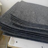 m汽车背胶毛毡 可后备箱选色毛毡加厚汽车隔音毛毡装 饰5m防护黑色