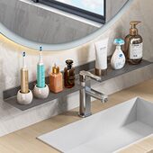 卫生间空洗手台镜前盆洗漱台置物架浴室厕所铝太免打孔架子壁挂式