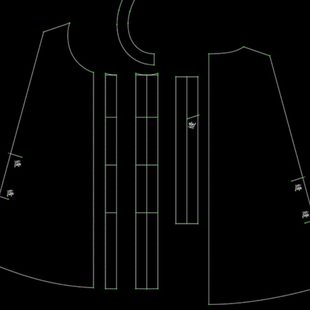 明制短款型裁电子版缝纫肩打版圆领纸样无袖女版比甲图纸剪破汉服