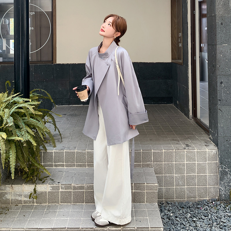 2025秋季新款-韩版高级感风衣外套-ZB187-3018-P170-K245,女装风衣,浙宝187