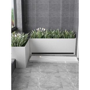 阳台花箱带排水造景花槽金属组合定制铁艺户外露台庭院室内成品箱