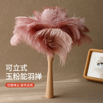 元素集新立式鸵鸟毛掸子装饰除尘