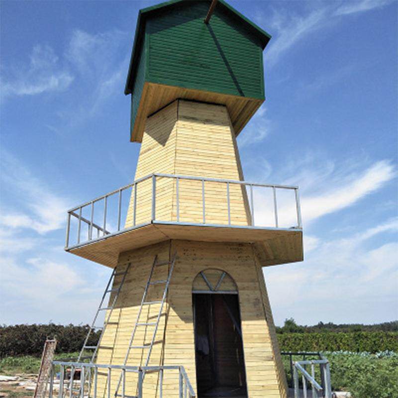 山东厂家防腐木景观荷兰田园户外实木花海公园装饰旋转摆件大风车