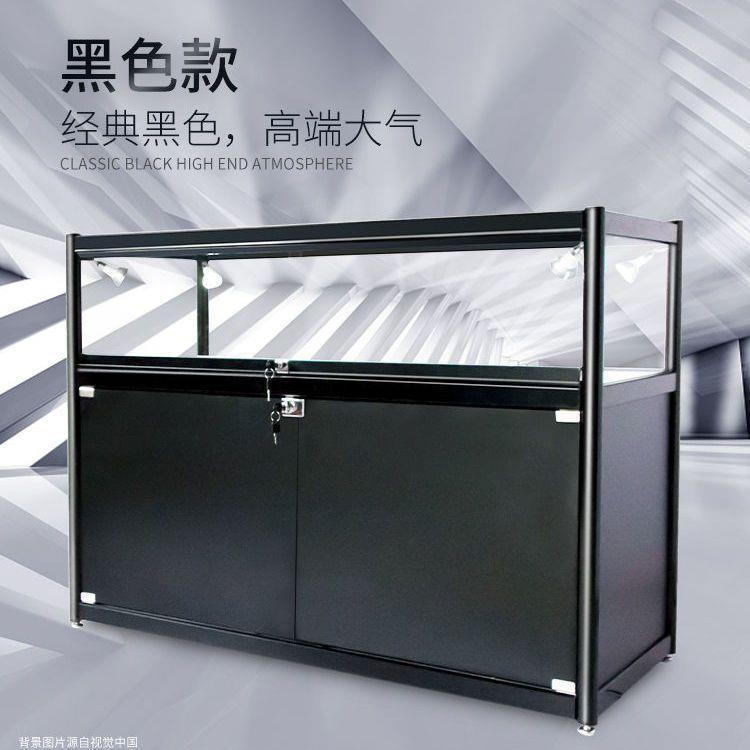 饰品柜台首饰玻璃展柜样品展示柜珠宝柜台手机柜商店货架可移动