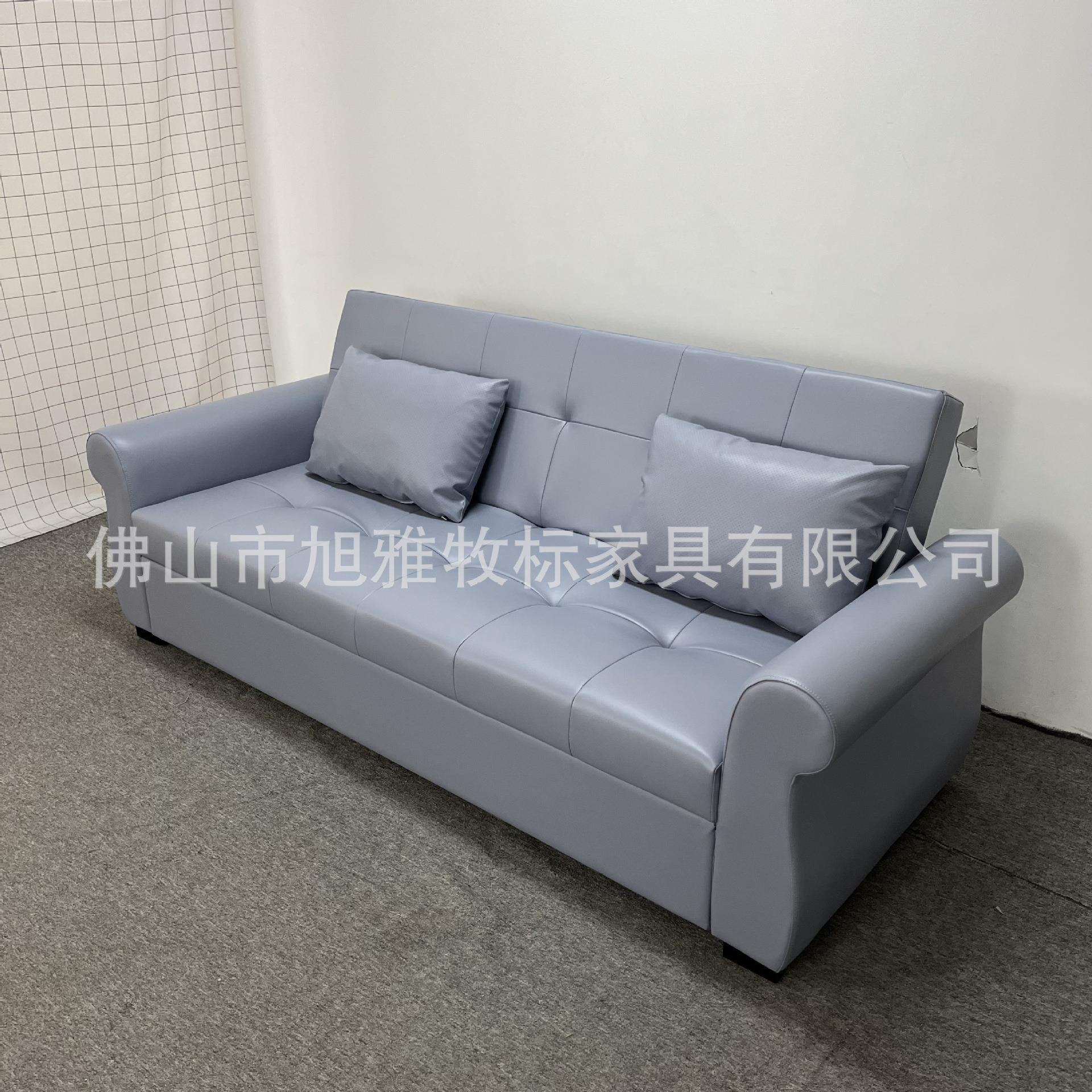 可折叠两用沙发床多功能皮艺客厅办公室午休沙发