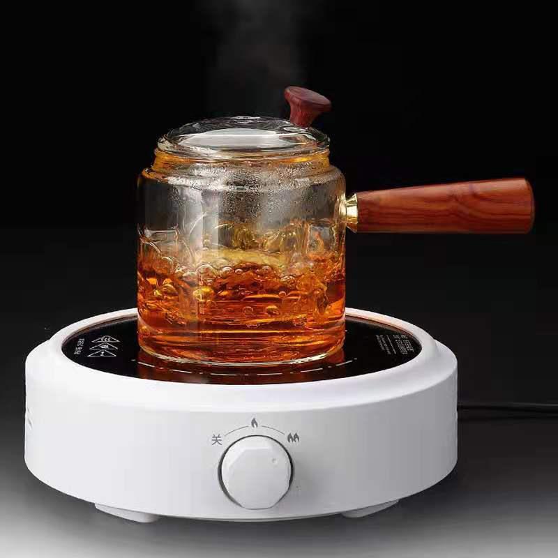 手工制作创意蒸煮两用煮茶壶 玻璃茶壶加厚高硼硅玻璃煮茶壶