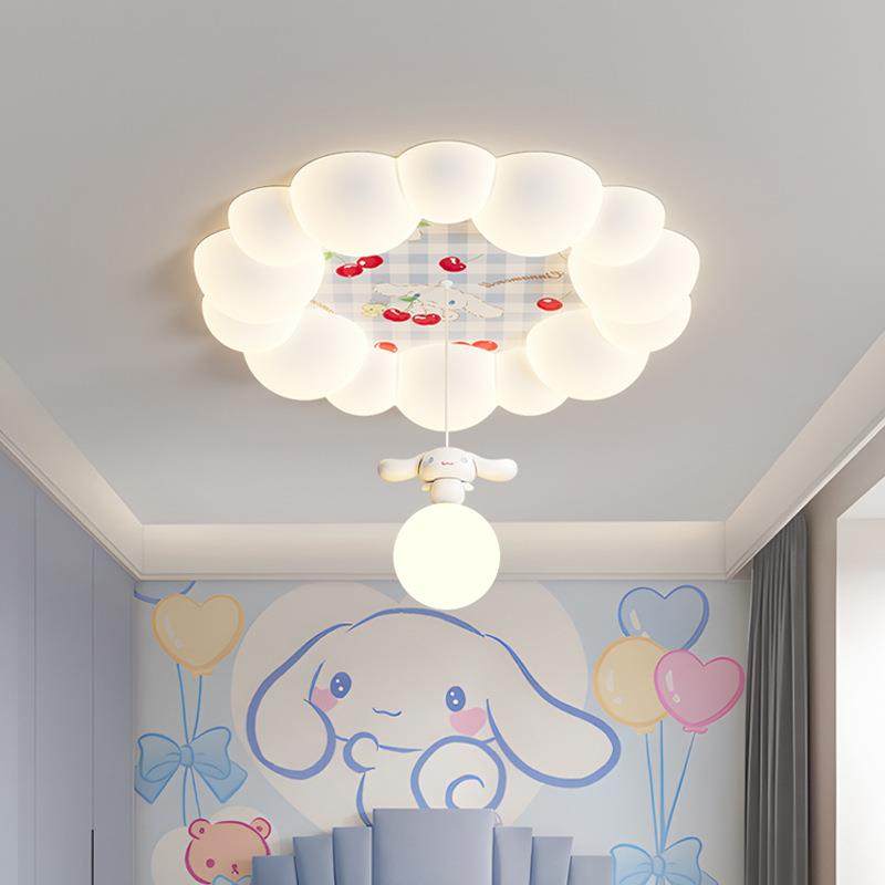 全光谱奶油风客厅灯现代简约大气主灯网红灯具护眼卧室led吸顶灯