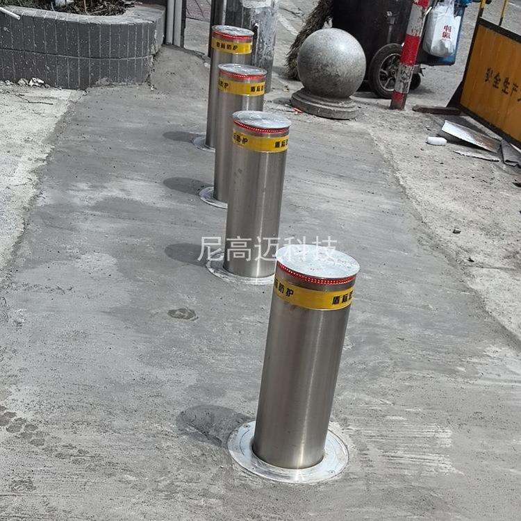 城市道路自动升降路障304不锈钢电动伸缩车挡学校门口液压升降柱