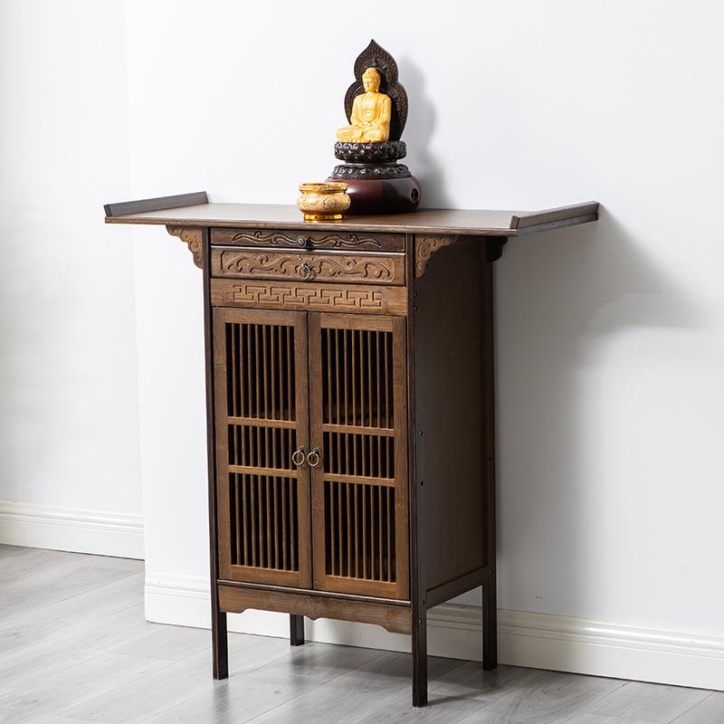 新中式玄关柜玄关桌子靠墙端景台实木现代简约窄长条案条几小供桌