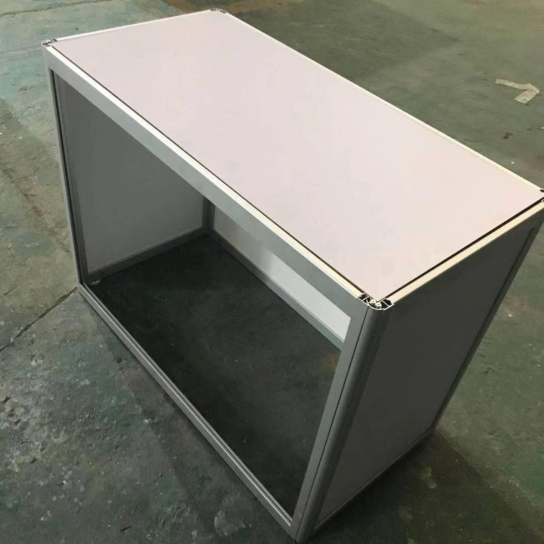 展会咨询桌摊位洽谈桌展览展示标准会议桌铝合金桌折叠铝桌厂家