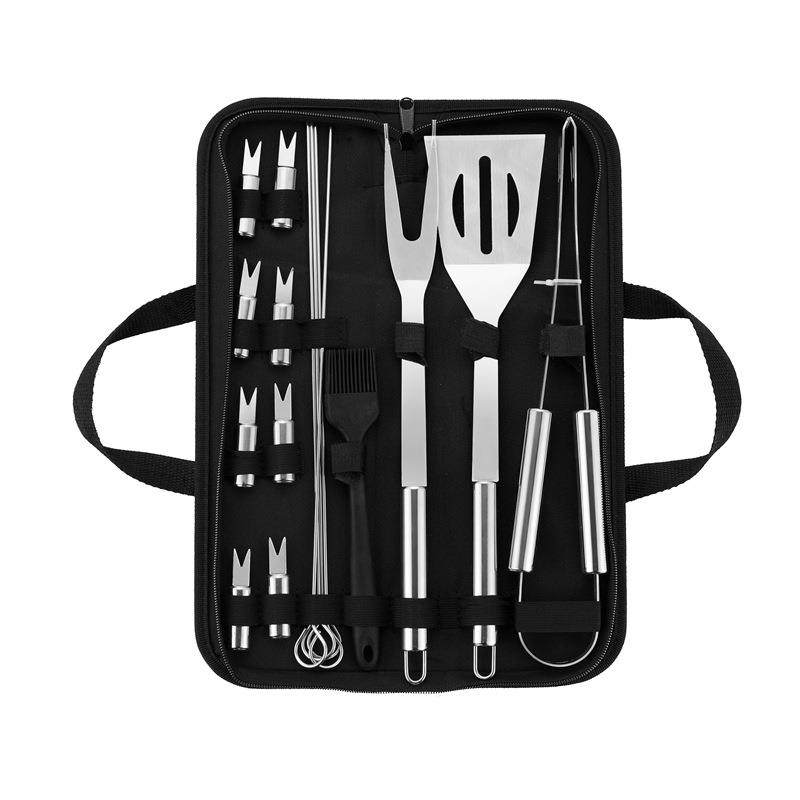 【淄博烧烤】户外烤具布袋16件套家居烧烤铲工具不锈钢烧烤夹子,电子元器件市场,其它元器件,淘宝优惠券,粉丝福利购,淘宝优惠卷