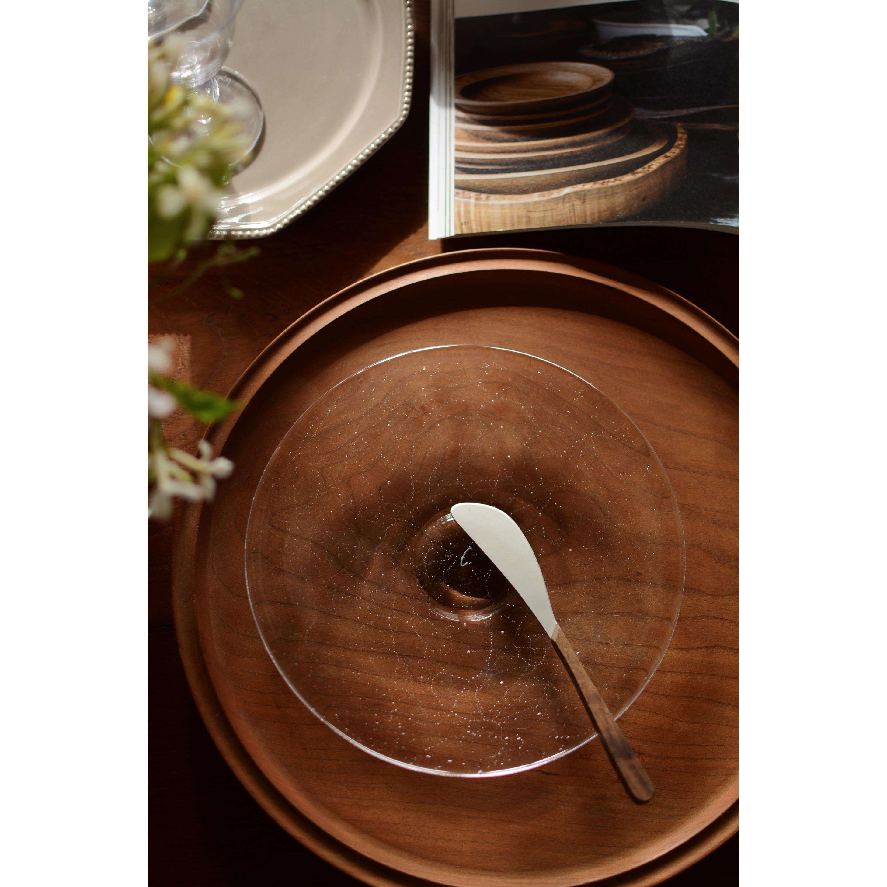 收集时光 Camus say游丝玻璃盘 人工水晶 吹制玻璃平盘 深汤盘