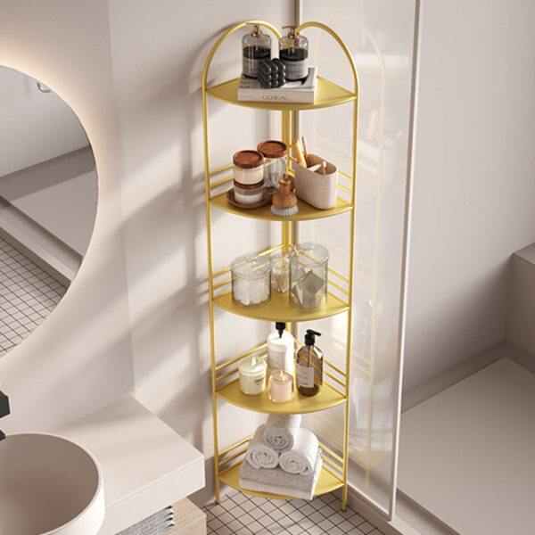 卫生间浴室洗澡间铁艺转角置物架洗手间墙角落地多层三角收纳架