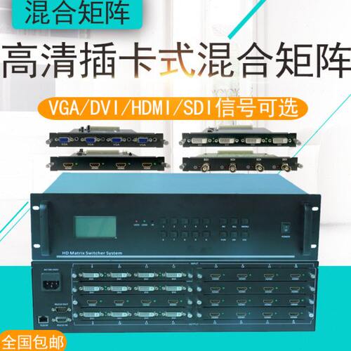 /SDHI16/矩阵DDPTVGA进/32V高清a///HDMI出混合矩阵seAB32插卡DVI