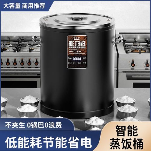 智能电热蒸饭桶蒸饭锅商用大w容量电蒸箱蒸饭机蒸饭柜木桶饭电饭