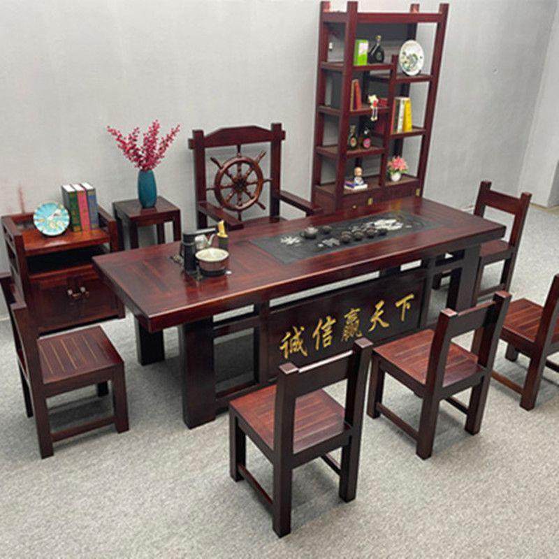 老船木茶桌椅组合实木茶桌茶具套装一体办公室泡茶台会客桌子,电子元器件市场,其它元器件,淘宝优惠券,粉丝福利购,淘宝优惠卷