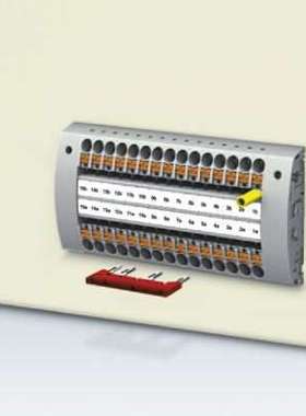 菲尼克斯 端子短接片连接条 插拔式桥接件FBS 10-6 BU-3032198-10