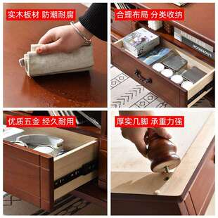 实木茶几桌客厅家用小户型桌子轻奢现代简约多功能茶几餐桌两用