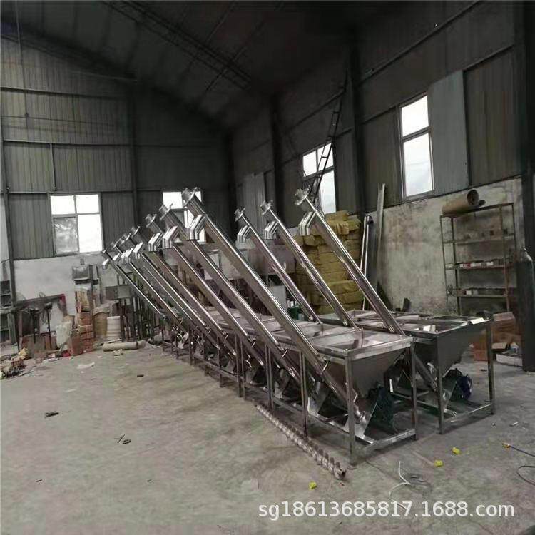 管式粮食提升机图片 不锈钢物料上料机 电动蛟龙螺旋提升机