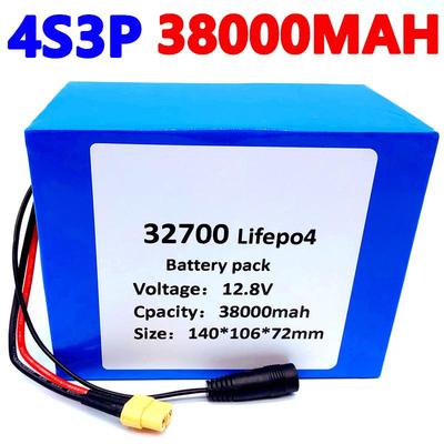 32700 Lifepo4电池组 4S3P 12.8V 38Ah 40A 平衡BMS 用于电动船