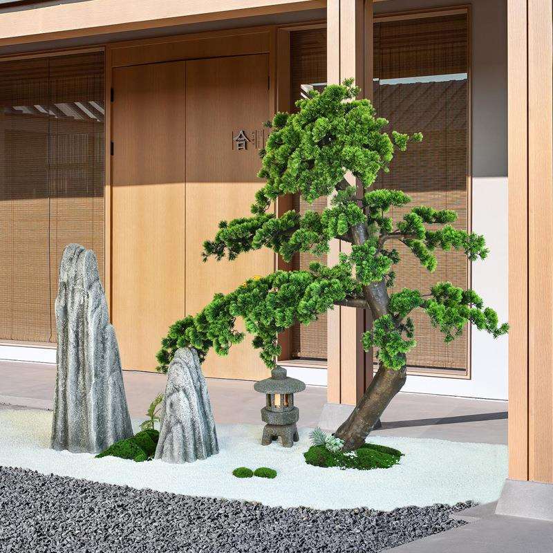 忆乡村新款假山石头室内阳台花园造景户外庭院布置新中式装饰摆件