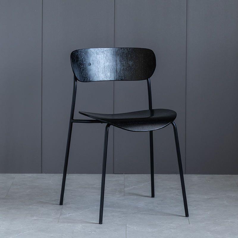意式极简北欧铁艺黑色餐椅工业风奶茶店桌椅洽谈椅书桌椅咖啡店椅