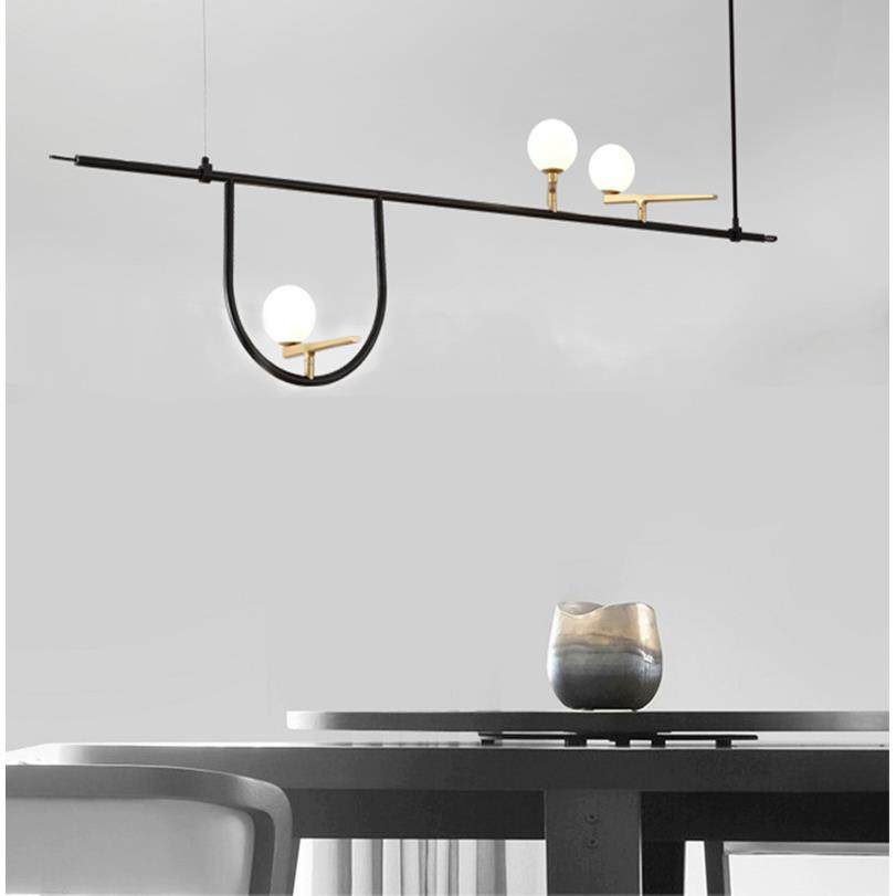 北欧极简线条小鸟灯具现代创意吧台餐厅书房茶几设计师款异形吊灯