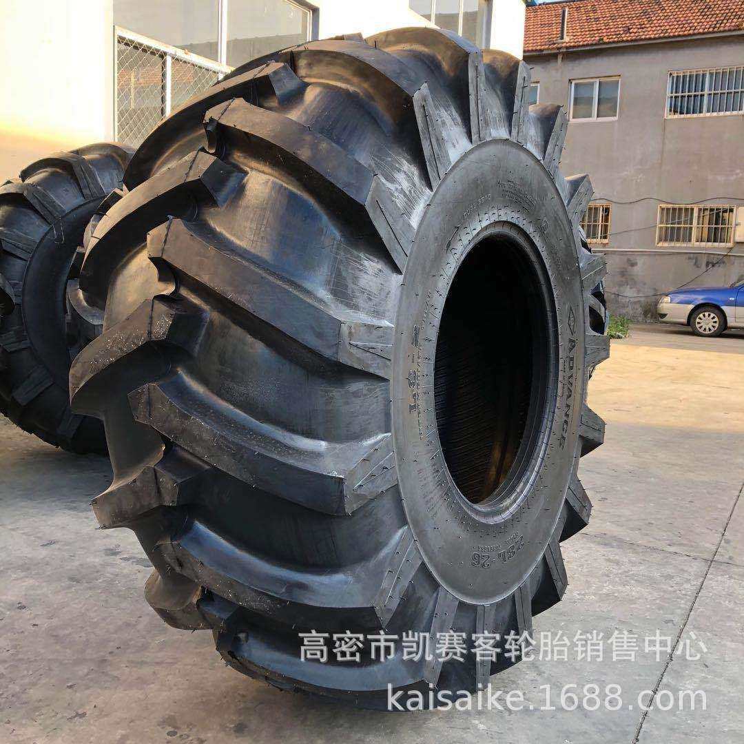 冷再生机轮胎28L-26 人字加粗 修路铺路路拌机轮胎