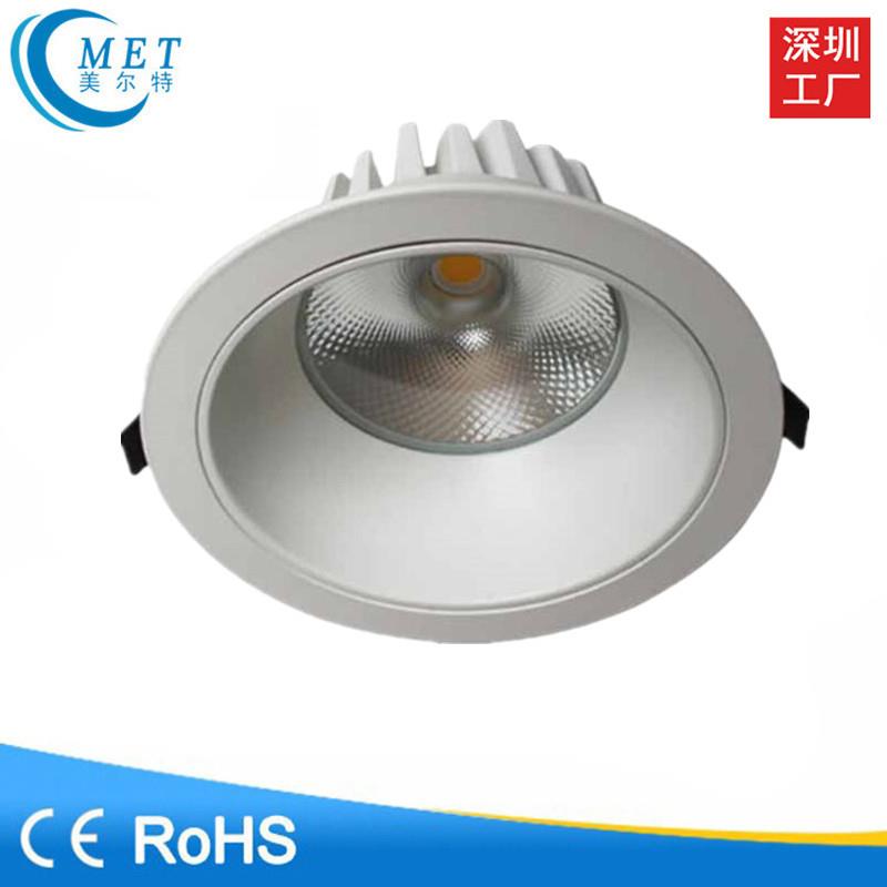 深杯防眩筒灯全铝大功率cob筒灯嵌入式7w12w18w24w30w36w40w48w