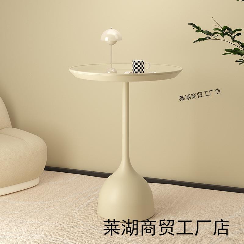 网红小桌子迷你茶几现代简约小圆桌沙发边几床头置物桌铁艺床头柜