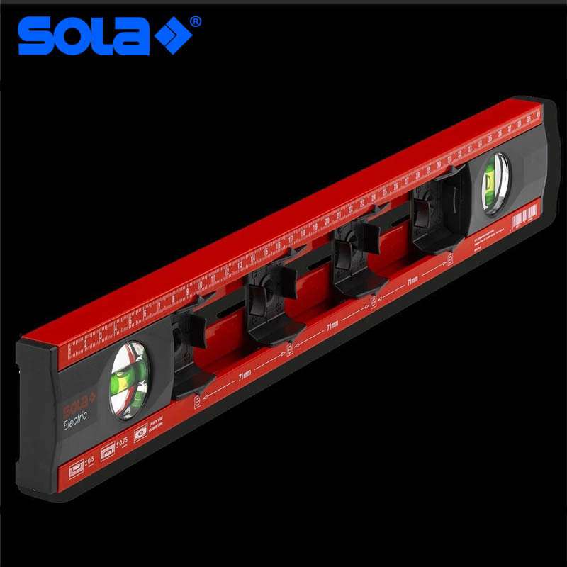 奥地利索拉SOLA进口水平尺精密数字刻度移动标注夜光水银泡管超硬