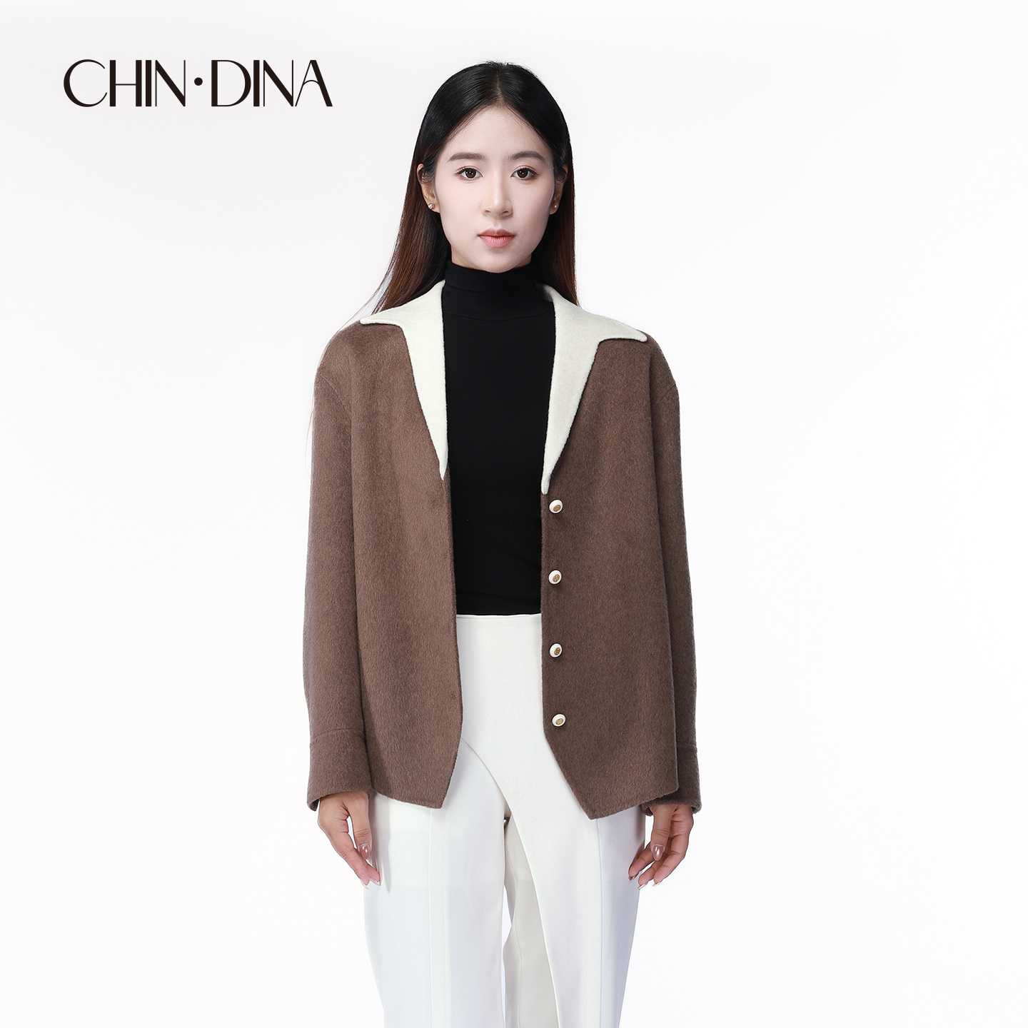 澳毛羊绒短款外套女2025秋冬新款高端小资保暖小个子巨好看加厚毛