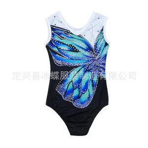 LIUHUO体操服竞技儿童女专业演出服蓝色BD384滑雪服