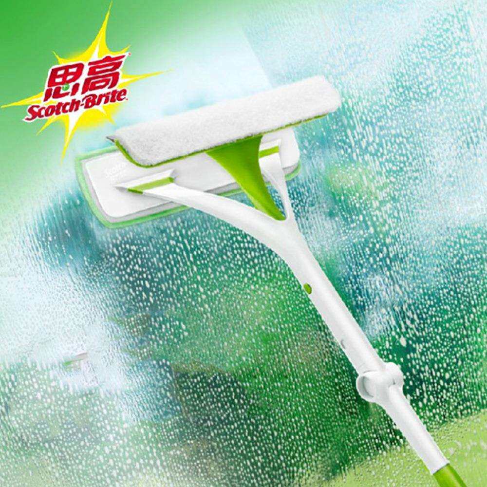 3M思高 G1亮净擦窗器 玻璃擦 双面伸缩杆 擦窗器 玻璃刮 铝杆