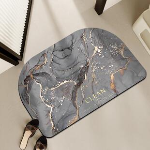 德系轻奢硅藻泥吸水垫子卫生间门口地垫防滑浴室脚垫厕所脚踩地毯