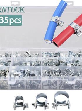 防爆箍圈135PCS盒装 镀锌迷你卡箍8-18mm 管夹抱箍组合 加厚clamp