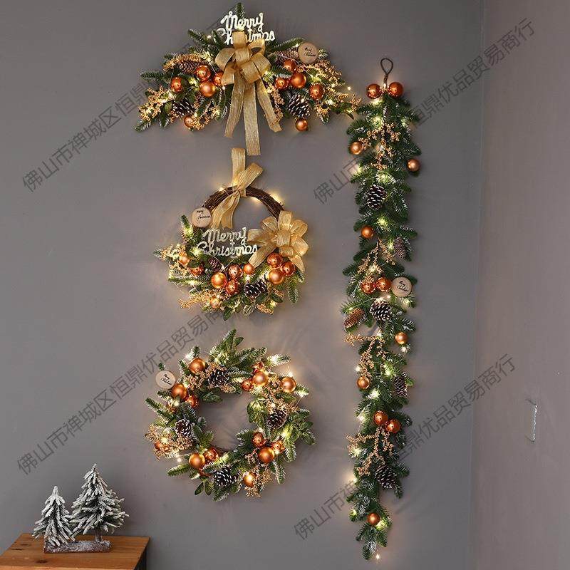 圣诞节装饰品圣诞树花环藤条牛角香槟金墙挂门挂,鲜花速递/花卉仿真/绿植园艺,割草机/草坪机,淘宝优惠券,粉丝福利购,淘宝优惠卷